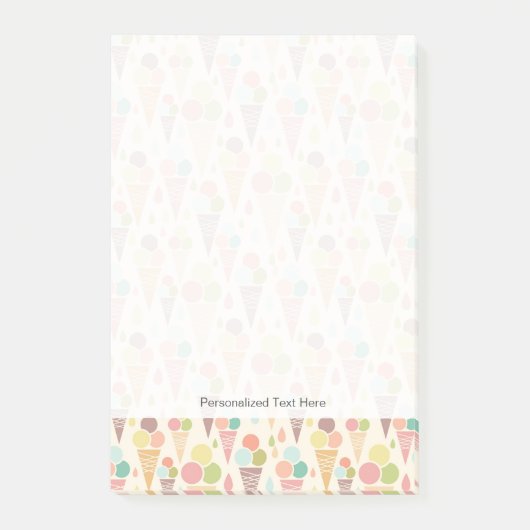 Pictocrèmekegelpatroon Post-it® Notes (Voorkant)