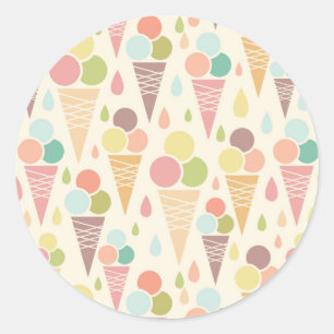 Pictocrèmekegelpatroon Ronde Sticker