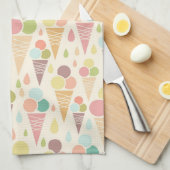 Pictocrèmekegelpatroon Theedoek (Quarter Fold)