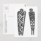 Pictograaf Mannen-BW Briefkaart (Voorkant / Achterkant)