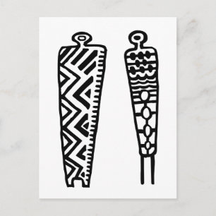 Pictograaf Mannen-BW Briefkaart