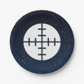 Pictograaf pistool papieren bordje (Voorkant)