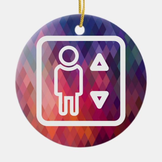 Pictograaf voor hoogleraren keramisch ornament (Voorkant)