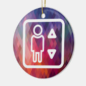 Pictograaf voor hoogleraren keramisch ornament (Links)