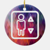 Pictograaf voor hoogleraren keramisch ornament (Achterkant)