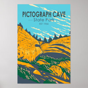 Pictograafkade State Park Montana  Poster