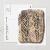 Pictograafsteen voor mannen briefkaart (Voorkant / Achterkant)