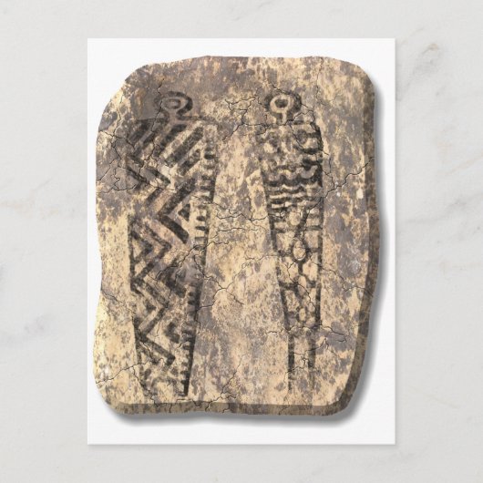 Pictograafsteen voor mannen briefkaart (Voorkant)