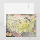 Pictografische kaart van Amerika - Cartoon schetse (Voorkant / Achterkant)