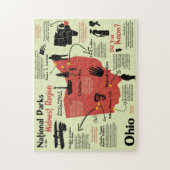 Pictografische kaart van de nationale parken van O Legpuzzel (Verticaal)