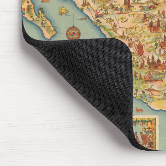 Pictografische kaart van Mexico Muismat (Hoek)