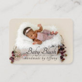 Pictogram Aangepaste Logo Foto Modern script socia Visitekaartje (Voorkant)