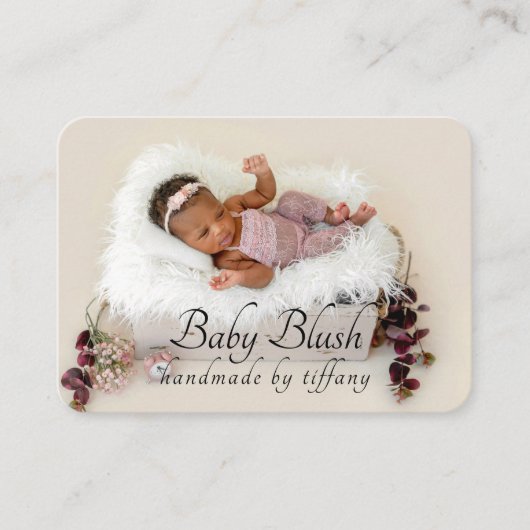 Pictogram Aangepaste Logo Foto Modern script socia Visitekaartje (Voorkant)