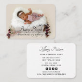 Pictogram Aangepaste Logo Foto Modern script socia Visitekaartje (Voorkant / Achterkant)