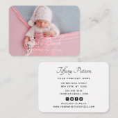 Pictogram Aangepaste Logo Foto Modern script socia Visitekaartje (Voorkant / Achterkant)