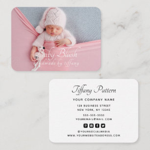 Pictogram Aangepaste Logo Foto Modern script socia Visitekaartje