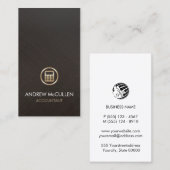 Pictogram accountant Faux Gold Calculator Visitekaartje (Voorkant / Achterkant)