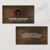 Pictogram | Achtergrond van hout Visitekaartje (Voorkant / Achterkant)