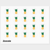 Pictogram ananas ronde sticker (Vel)