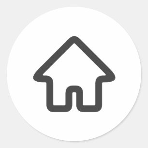Pictogram Architectonisch Bouwwerk Huis Ronde Sticker