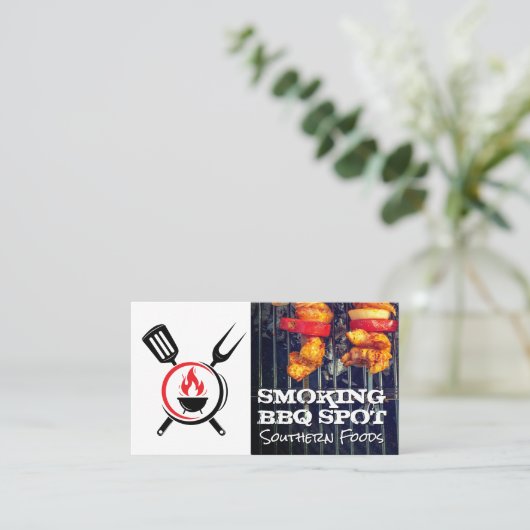 Pictogram BBQ Tools | Barbecue Pit Visitekaartje (Staand voorkant)