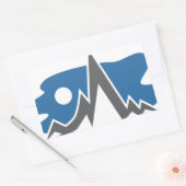 Pictogram bergketen rechthoekige sticker (Envelop)