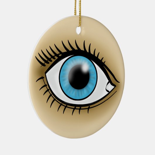 pictogram Blauwe ogen Keramisch Ornament (Rechts)