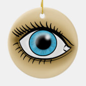 pictogram Blauwe ogen Keramisch Ornament (Achterkant)