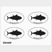 Pictogram blauwvintonijn ovale sticker (Vel)