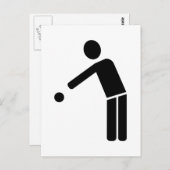 Pictogram Boule Petanque-speler Briefkaart (Voorkant / Achterkant)