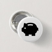 Pictogram-Button "Piggy Bank" Ronde Button 3,2 Cm (Voorkant /achterkant)