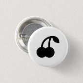 Pictogram-Button voor kersen Ronde Button 3,2 Cm (Voorkant /achterkant)
