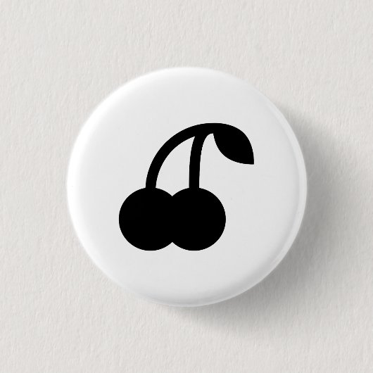 Pictogram-Button voor kersen Ronde Button 3,2 Cm (Voorkant)