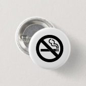 Pictogram-Button zonder roken Ronde Button 3,2 Cm (Voorkant /achterkant)