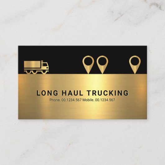Pictogram Creative Gold Truck Lock maakt letters i Visitekaartje (Voorkant)