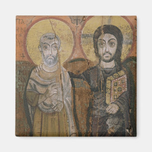 Pictogram dat Abbott Mena met Christus afschildert Magneet