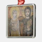 Pictogram dat Abbott Mena met Christus afschildert Metalen Ornament (Links)