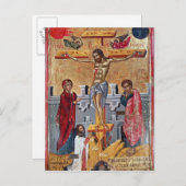 Pictogram dat de Crucifixion, 1520 afgeeft Briefkaart (Voorkant / Achterkant)