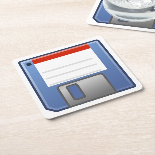 Pictogram diskettestation kartonnen onderzetters (Schuin)