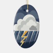 Pictogram Ernstig Storm Keramisch Ornament (Rechts)