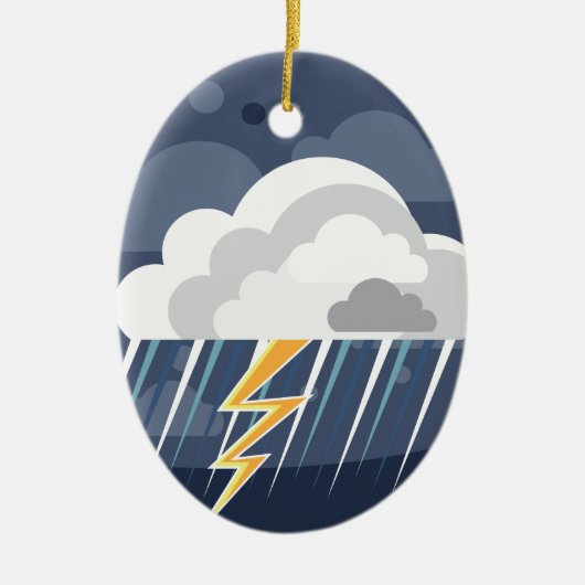 Pictogram Ernstig Storm Keramisch Ornament (Voorkant)