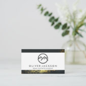 Pictogram Estate Agent | Goudstof Visitekaartje (Staand voorkant)