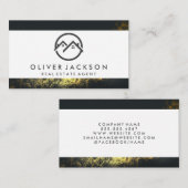 Pictogram Estate Agent | Goudstof Visitekaartje (Voorkant / Achterkant)