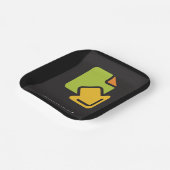 Pictogram exporteren papieren bordje (Gebogen)