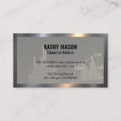 Pictogram financiële grafiek visitekaartje (Achterkant)