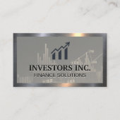 Pictogram financiële grafiek visitekaartje (Voorkant)