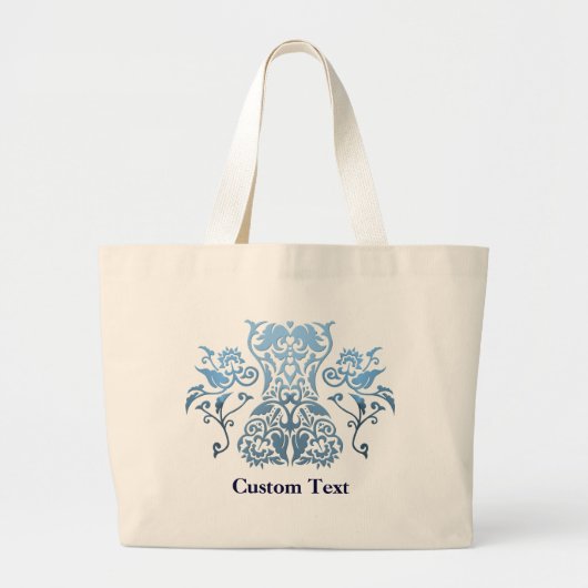 Pictogram Floral Corset Damask Grote Tote Bag (Voorkant)