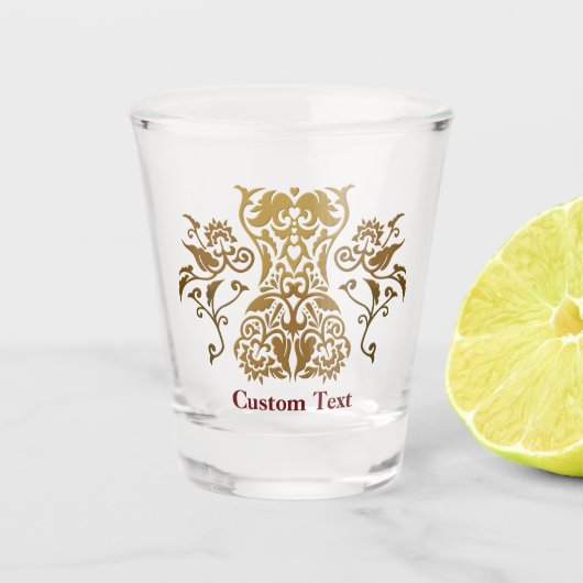 Pictogram Floral Corset Damask Shot Glas (Voorkant)