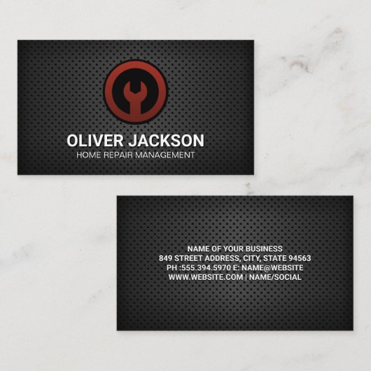 Pictogram | Geperforeerd vlees Visitekaartje (Voorkant / Achterkant)