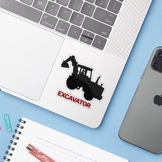 Pictogram graafmachine sticker (Laptop met iPhone)